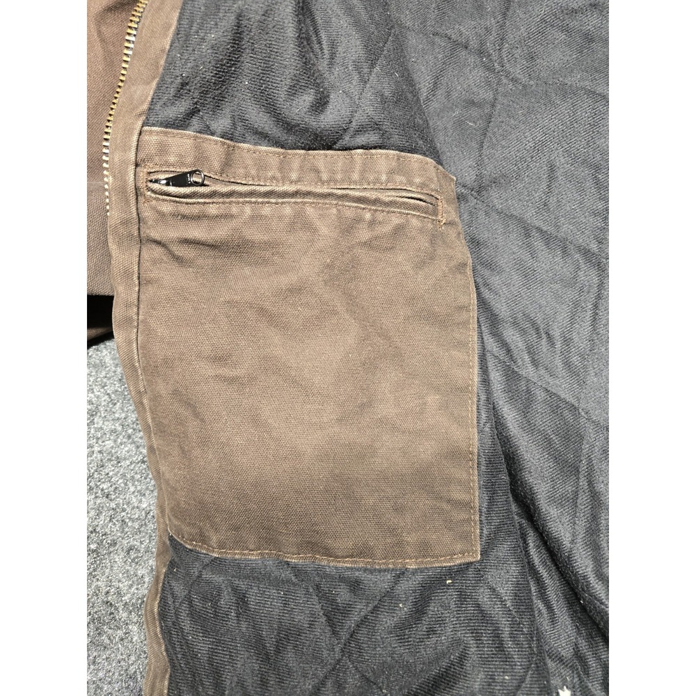 Carhartt Jacket Mens 3XL Vintage Brown J130 Quilted Lined Hooded Distressed‎ - Picture 14 of 16